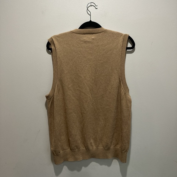 L.L. Bean Tan V-Neck Sweater Vest - Picture 3 of 5